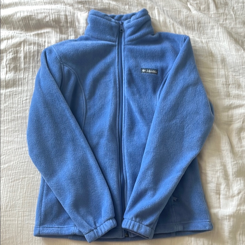 Columbia Soft Blue Zip-Up Fleece
